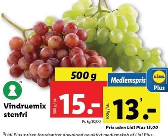 Lidl Vindruemix stenfri tilbud