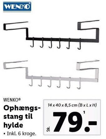 Lidl Wenko ophængsstang til hylde tilbud