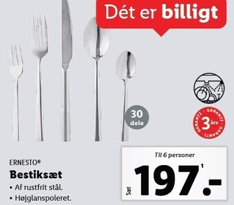 Lidl Ernesto bestiksæt tilbud