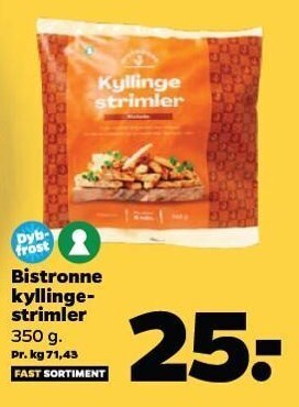 Netto Bistronne kyllingestrimler tilbud