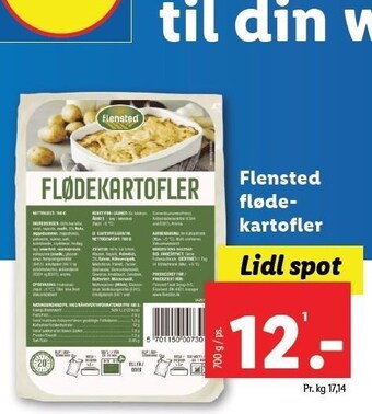 Lidl Flensted flødekartofler tilbud