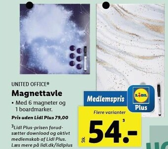 Lidl United office magnettavle tilbud