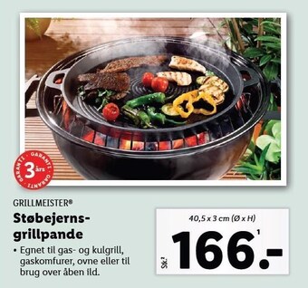 Lidl Grillmeister støbejernsgrillpande tilbud