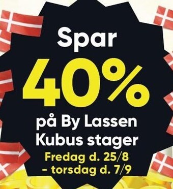 Bilka Spar 40% på by lassen kubus stager tilbud