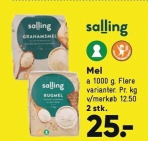 Bilka Mel 2stk. tilbud