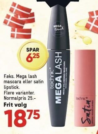 Mega lash mascara eller satin lipstick