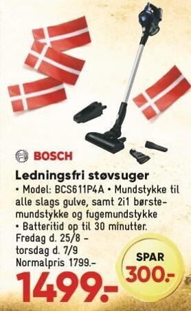 Bilka Ledningsfri støvsuger tilbud