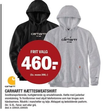 Stark Carhartt hættesweatshirt str. s-xl tilbud