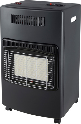 Johannes Fog Day gasvarmeovn infrarød 4.2kw m/varmeblæser sort tilbud