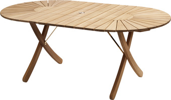 Johannes Fog Skagerak selandia udtræksbord teak oval 180x100x73 cm tilbud