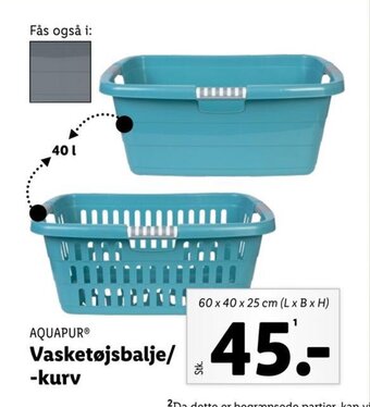 AQUAPUR® Vasketøjsbalje/-kurv