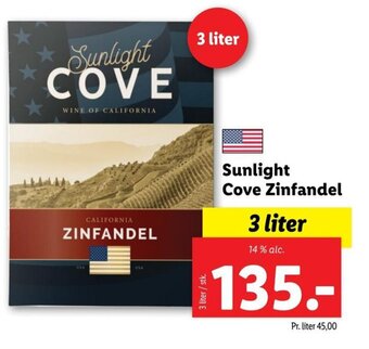 Lidl Sunlight Cove Zinfandel tilbud