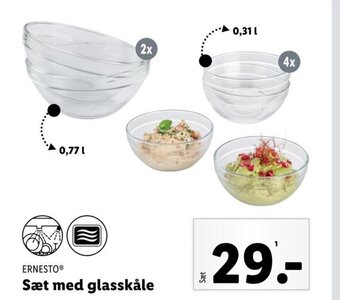 Lidl ERNESTOⓇ Sæt med glasskåle tilbud