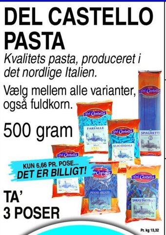 ABC Lavpris DEL CASTELLO PASTA tilbud