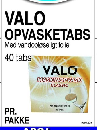 ABC Lavpris VALO OPVASKETABS tilbud