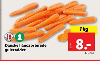 Lidl Danske håndsorterede gulerødder tilbud