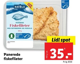 Lidl Panerede fiskefileter tilbud
