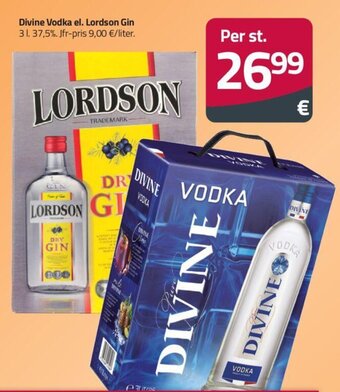 Fleggaard Divine Vodka el. Lordson Gin tilbud