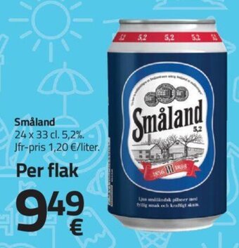 Småland 24 x 33 cl. 5,2%.