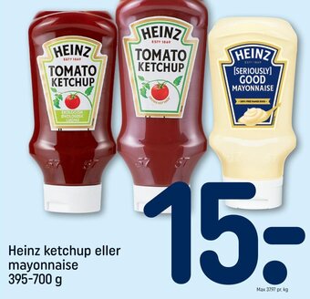 REMA 1000 Heinz ketchup eller mayonnaise 395-700 g. tilbud