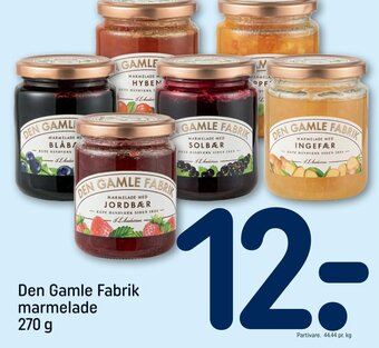 REMA 1000 Den Gamle Fabrik marmelade 270 INGEFÆR tilbud