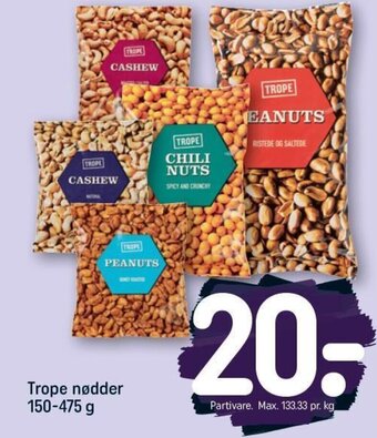 REMA 1000 Trope nødder 150-475 g tilbud