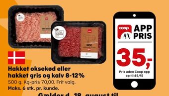 Kvickly Ukendt hakket oksekød tilbud