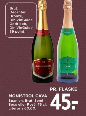 MENY Ukendt spansk mousserende vin tilbud