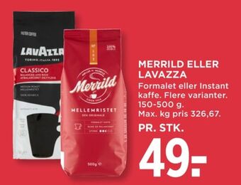 MENY Mellemristet kaffe formalet tilbud