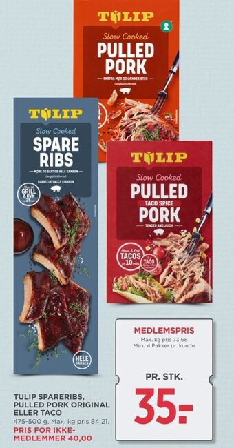 MENY Tulip spareribs tilbud