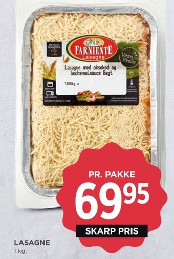 MENY Farniente lasagne tilbud
