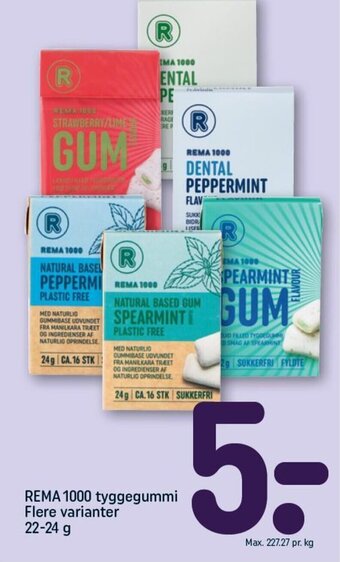 REMA 1000 REMA 1000 tyggegummi Flere varianter tilbud