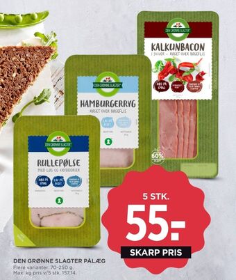 MENY Den grønne slagter kalkunbacon tilbud