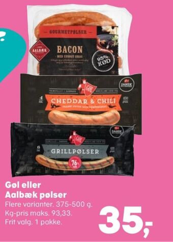 SuperBrugsen Gøl grillpølser tilbud
