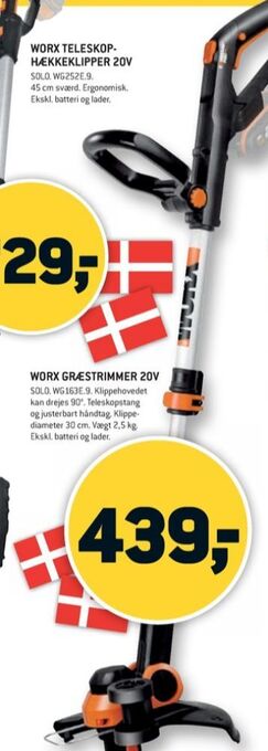 XL-BYG Worx professional græstrimmer tilbud