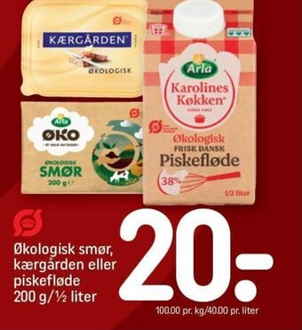 REMA 1000 Økologisk smør, kærgården eller piskefløde 200 g/½ liter tilbud