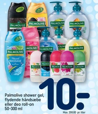 REMA 1000 Palmolive shower gel, flydende håndsæbe eller deo roll-on 50-300 ml tilbud
