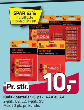 Fleggaard Kodak batterier tilbud
