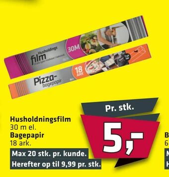 Fleggaard Husholdningsfilm el. Bagepapir tilbud