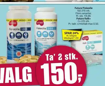 Fleggaard Futura Fiskeolie, Futura Kalk+ tilbud