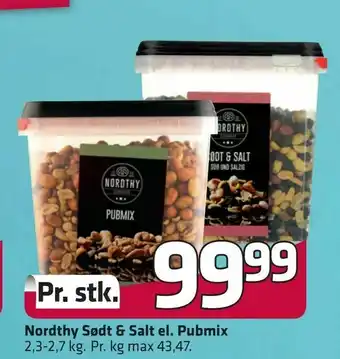 Fleggaard Nordthy Sødt & Salt el. Pubmix tilbud