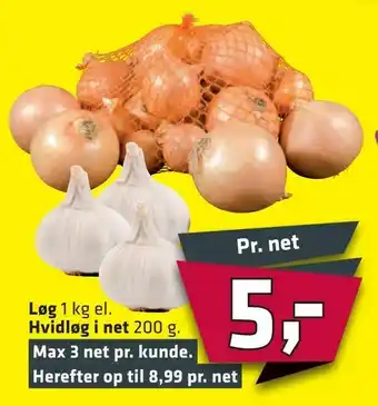 Fleggaard Løg el. Hvidløg i net tilbud