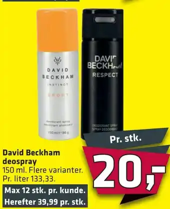 Fleggaard David Beckham deospray tilbud