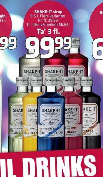Fleggaard SHAKE-IT sirup tilbud