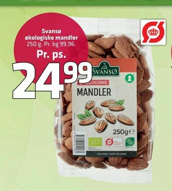 Fleggaard Svansø økologiske mandler tilbud