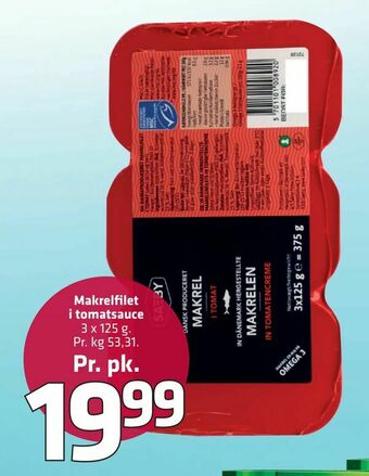 Makrelfilet i tomatsauce
