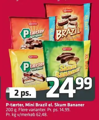 Fleggaard P-tærter, Mini Brazil el. Skum Bananer tilbud