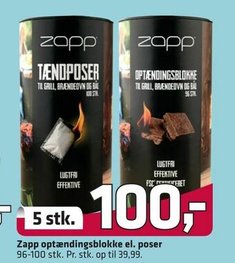 Fleggaard Zapp optændingsblokke el. poser tilbud