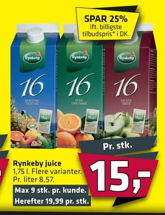 Fleggaard Rynkeby juice tilbud