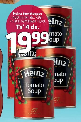 Fleggaard Heinz tomatsuppe tilbud